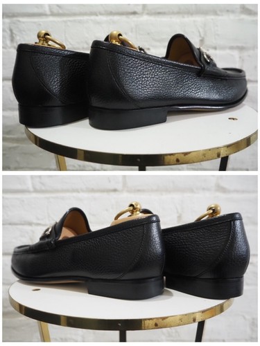Gucci Horsebit Mocasines UK7 Negro, Cuero Encogido Zapatos de Vestir de Negocios Para Hombre’s - Imagen 7 de 10