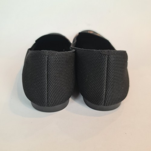 VIVAIA Audrey Cheetah Round Toe Black Embroidered Flats Loafers Size 41.5 US 10 - Picture 5 of 9