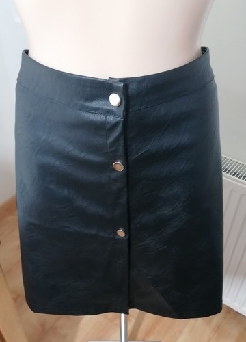 Boohoo Size 22 Black Faux Leather Skort - Picture 4 of 6