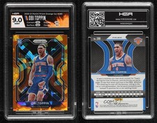 2020-21 Panini Prizm Orange Ice Prizm Obi Toppin #280 HGA 9 MINT Rookie RC