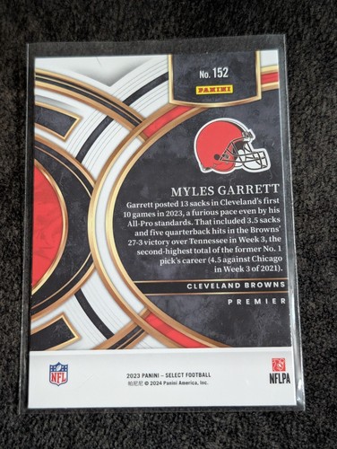 2023 Panini Select - Premier Level - Myles Garrett #152 - Browns Football Card - Bild 2 von 2