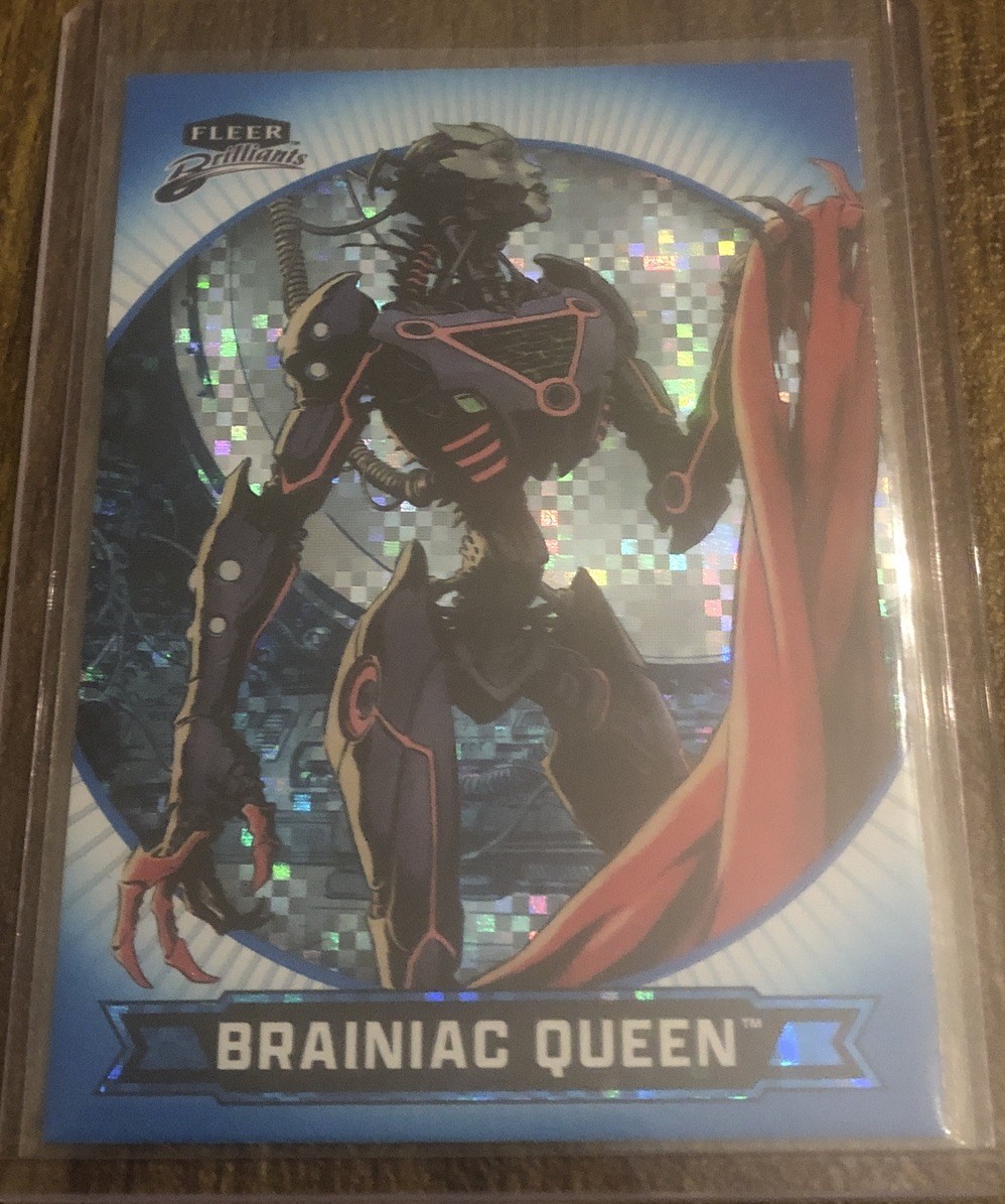 2025 Fleer Brilliants Superman Brainiac Queen  Blue X-ray 879/999