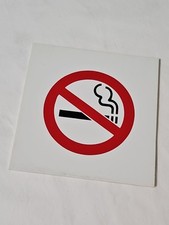 No Smoking Safety Sign - Non-Adhesive - Plastic 6x6"