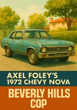 BEVERLY HILLS COM *2X3 FRIDGE MAGNET* MOVIE FILM ALEX FOLEYS CHEVY NOVA MURPHY