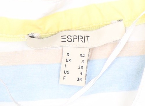 Esprit Women's Multicoloured Striped Tunic Blouse, UK 10 - Picture 3 of 12