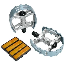 Wellgo Old School Bmx Mtb Xc-Ii Bear Trap 9/16 Bicycle Pedals, Gray, We2970_