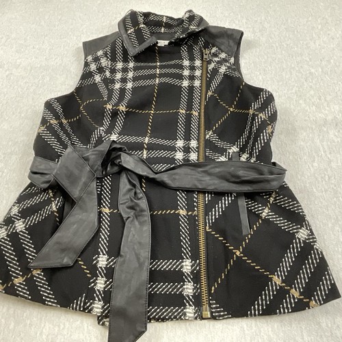 Gilet Cabi Moto Donna Medio Plaid Misto Lana Completo Cerniera Foderato Esterno - Foto 9 di 14