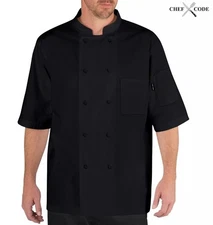 Chef Code Xxl Cool Breeze Chef Coat Short Sleeve & Mesh Vent Inlay CC105