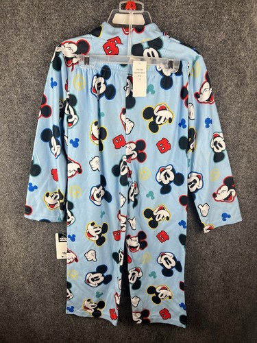 Disney Mickey Mouse Pajama Set Blue Child’s Size 10 Fire Retardant - Picture 7 of 10