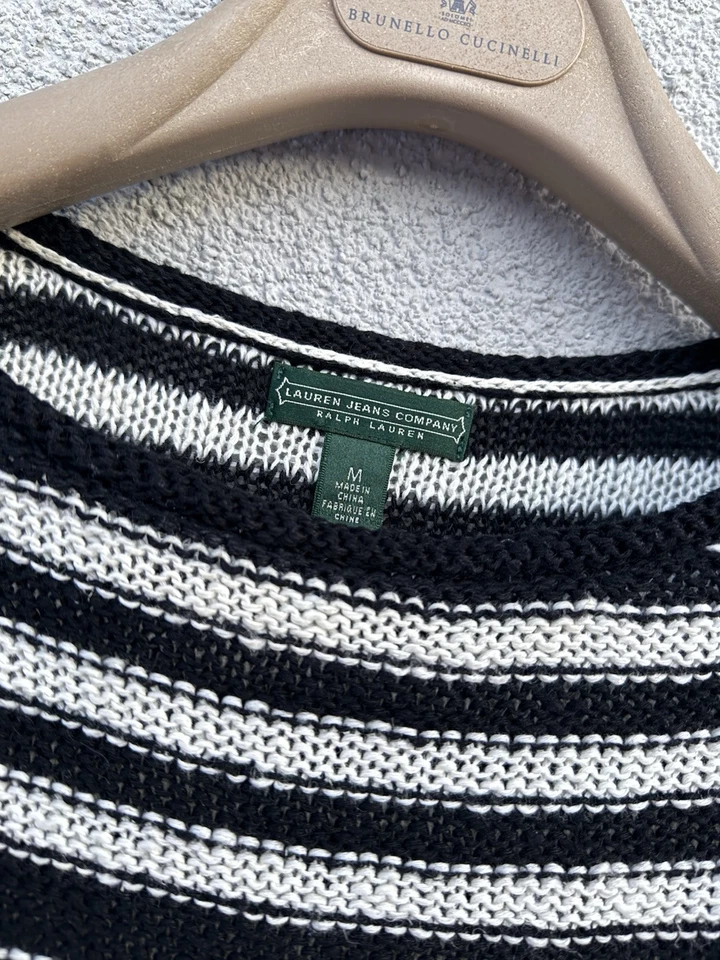 Suéter para mujer Lauren Ralph Lauren Jeans Co. mezcla de lino algodón mediano EX Foto 2 de 4