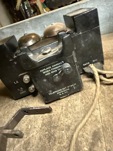 Set Telefono da Campo Esercito Militare Vintage WW2 WWII 1943 F MK1 N.E. CO canadese - Foto 9 di 20