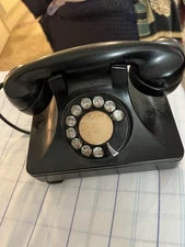 Vtg North Electric Mfg Co Black Table Desk Top Rotary Telephone Made In The USA!
