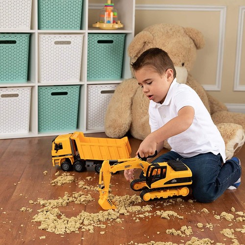Construction Toys - Excavator & Dump Truck Toy for Kids (Set of 2) – Moveable... - Picture 8 of 9