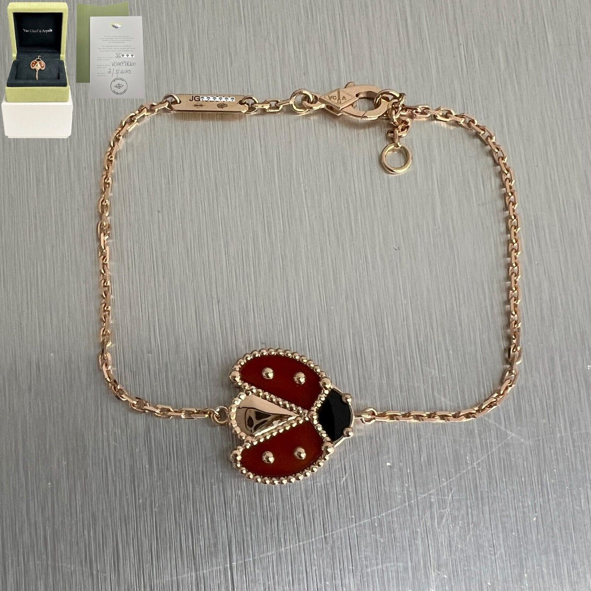 Van Cleef Arpels Lucky Spring Open Wings Ladybug 18k Rose