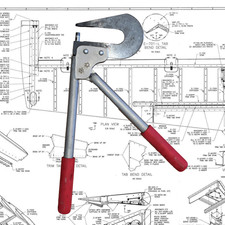 Avery Hand Rivet Squeezer incl 4 in Yoke and Flat Set Aircraft Tool