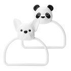  2 Pcs Cartoon Animal Wall Mount Kitchen Dish Towel Holder Rack For Bathroom