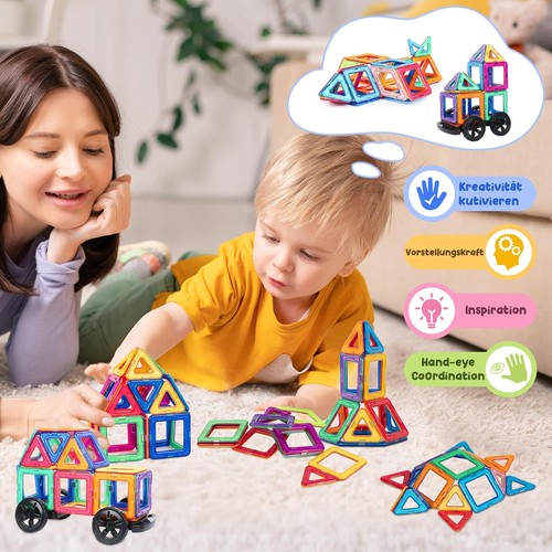 180 Teile Magnetische Bausteine STEM Spielzeug Magnet Building Game Magnetspiel - Bild 8 von 12
