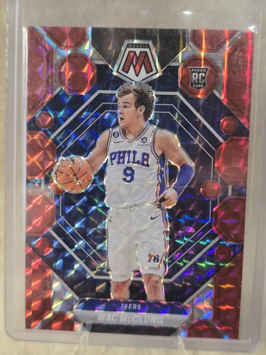 2022-23 Panini Mosaic - Rookies Mac McClung #238 Red Mosaic Prizm (RC)