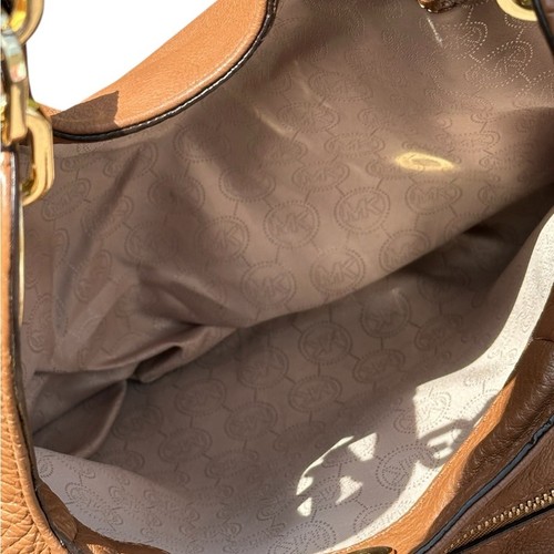 Michael Kors Large Fulton Brown Leather Shoulder Bag - Picture 7 of 13