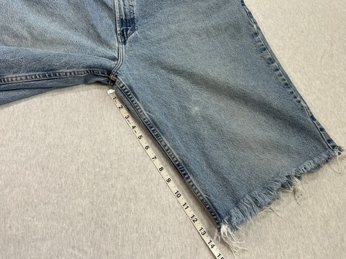 Vintage Tommy Hilfiger Baggy Long Jean Shorts Size 38 Blue Y2K - Picture 11 of 11
