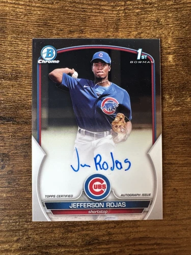 Jefferson Rojas 2023 Bowman 1st Auto Chrome Chicago Cubs Prospect RC