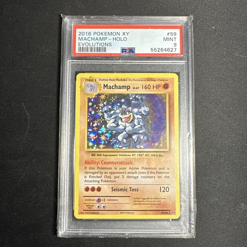 Pokémon TCG Machamp Evolutions 59/108 Reverse Holo Holo Rare PSA 9