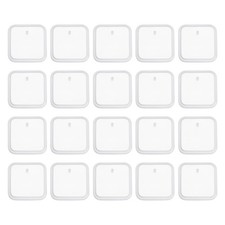 20 Pcs Square Resin Silicone Keychain Moulds with Hole, White