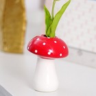 Pilz-Pflanzgefäß, Keramik-Pilzvase, Blumenarrangement-Vase,