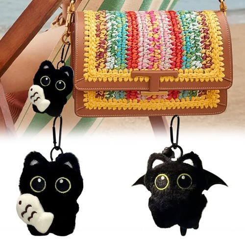 Cat Stuffed Animal Keychain Cute Plush Animal Keychain For Purse Soft  - Picture 10 of 14