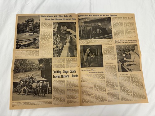 Vintage SILVER DOLLAR CITY MISSOURI BRANSON GAZETTE NEWSPAPER 1880s Rare Cave - Picture 2 of 4