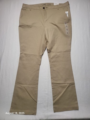 Old Navy tiro alto acampanado para mujer caqui nuevo con etiquetas talla 16