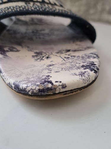 Dior Damen Größe EU 41 US 8,5 Dway Slide bestickt Baumwolle - Bild 5 von 11