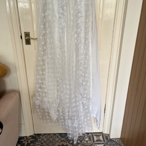 Vintage 1970s Wedding Dress / stag / drag / ball gown / hen 10/12 (262) - Picture 8 of 9