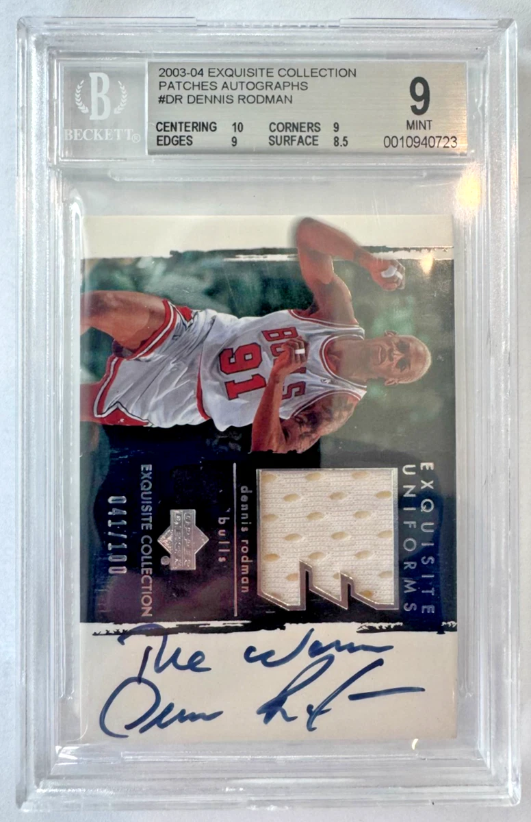 Dennis Rodman 10 Graded Basketball Autographed Sports Trading 
