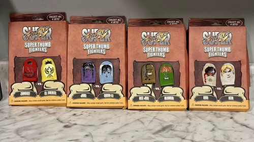 Super Street Fighter IV Thumb Fighters COMPLETE COLLECTION NEW Set Of 4