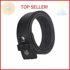 Gelante Genuine Full Grain Leather Belt Strap without Belt Buckle G2016-BK-L