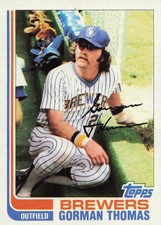 1982 Topps - Gorman Thomas   Brewers.  OF.   #765