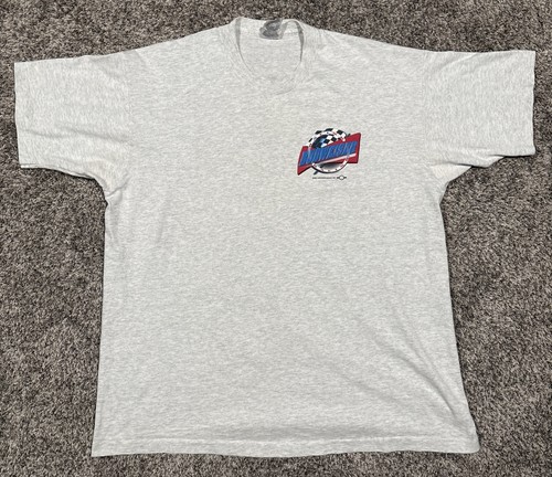 Vintage Budweiser Racing T-shirt 1996 Single Stitch Gray Crew Neck Size XXL Read - Picture 2 of 8
