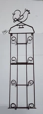 Rooster 4 plate pan metal rack holder New 41" x 11 1/8" farmhouse cottage decor