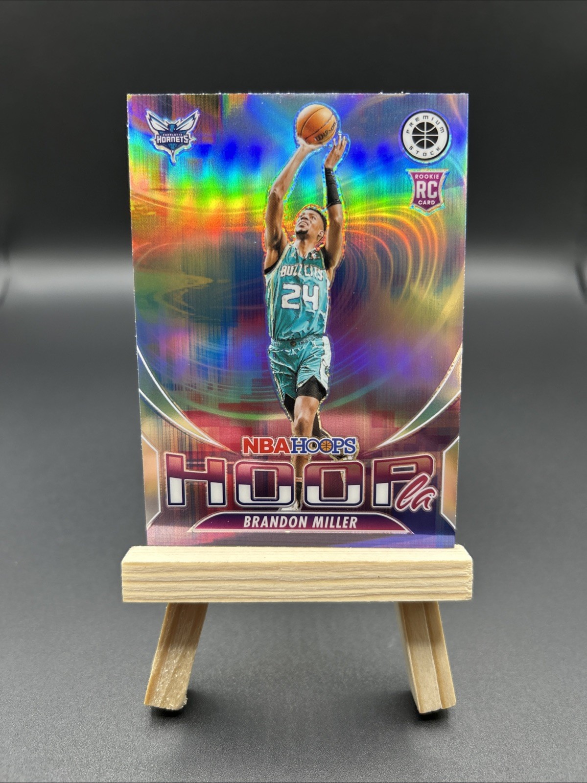 2023-24 Panini Nba Hoops Premium Stock Hoopla Brandon Miller #3 Silver Prizm RC