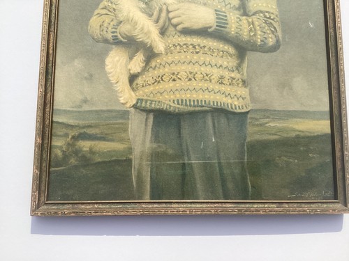 Rare Vintage Prince of Wales And His Favorite Dog Lithograph - Picture 6 of 9