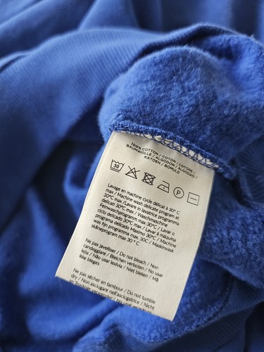 Sudadera Absolut Cashmere 100% Algodón Recortada Azul Louison Talla M - NUEVA - Imagen 9 de 10