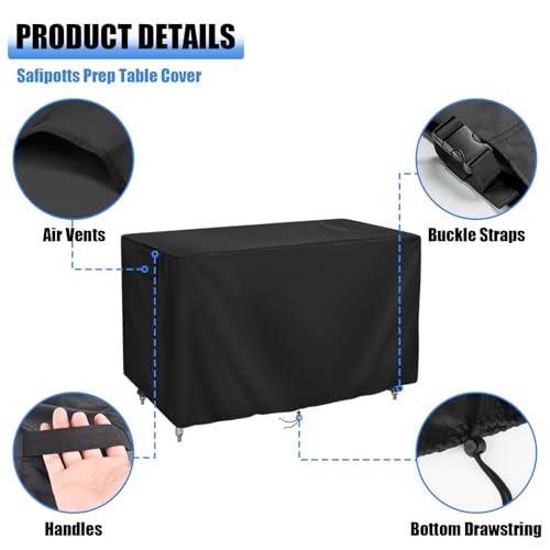 Outdoor Prep Table Cover Rectangle Waterproof, Patio Stainless Steel Table - Bild 4 von 7