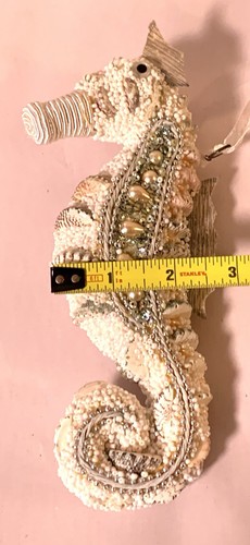 Set 8 Seepferdchen hängende Ornamente Regal Figuren Künstler Made Weihnachten, Strand - Bild 18 von 22