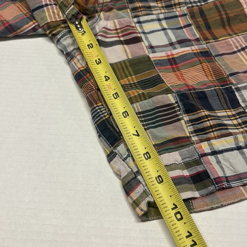 American Eagle Indianer Madras Patchwork kariert Shorts klassische Länge Herren 34 x 10 - Bild 7 von 18