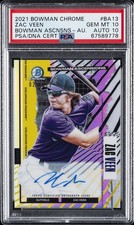 2021 BOWMAN CHROME BOWMAN ASCENSIONS AUTO #BA13 ZAC VEEN 25/121 PSA 10 AUTO 10