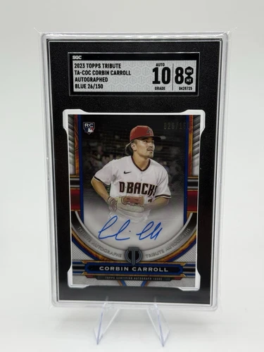 2023 Topps Tribute Corbin Carroll RC Auto Blue /150 #TA-COC Diamondbacks SGC