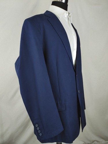 LL Bean Herren 52L Tall 52T Marineblau Baumwolle Sport Mantel Blazer Jacke - Bild 10 von 18