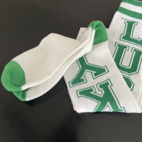 St Patrick's Day "LUCKY" kniehohe Damensocken Schuhgröße 4-10 neu mit Etikett - Bild 2 von 5