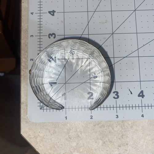 Anju Metal Hammered Mixed Metal Leaf Cuff Bracelet  Lg - Picture 5 of 6